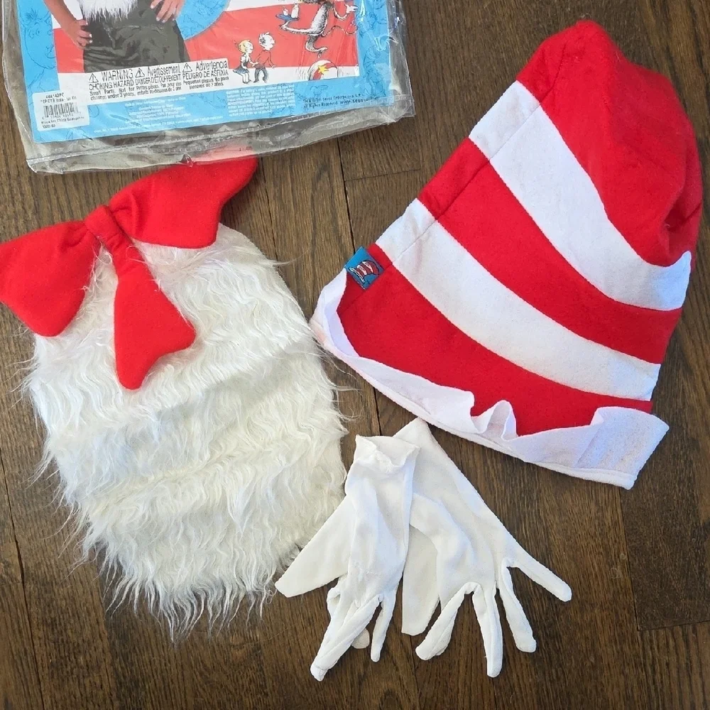 Dr. Seuss Cat in the Hat Costume for Kids - Red, White, and Black